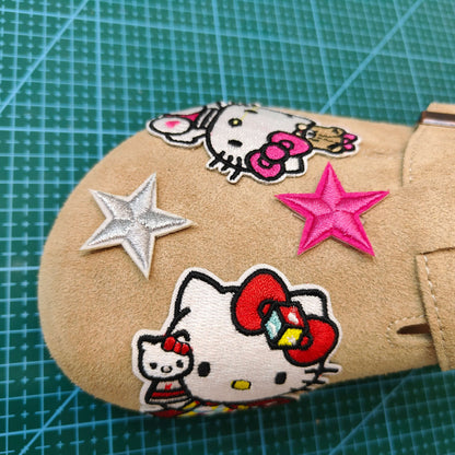 Khaki Kitty Design Clogs