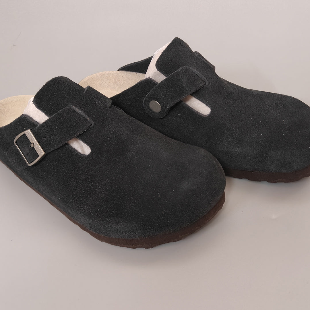 Black Suede Clogs