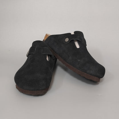 Black Suede Clogs