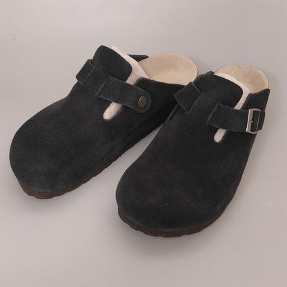 Black Suede Clogs