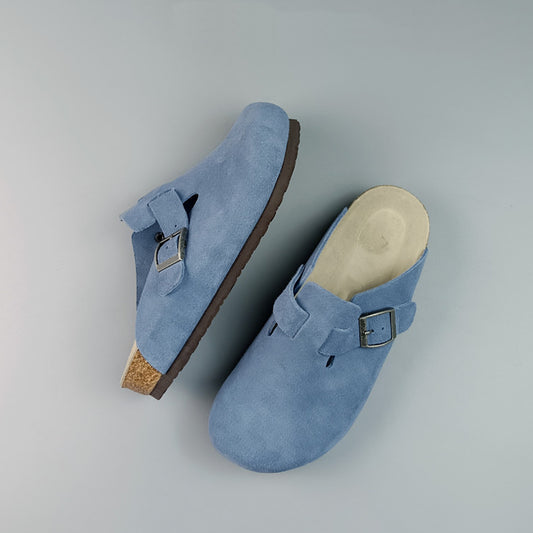 Blue Suede Clogs